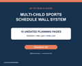 Multi-Child Sports Schedule Wall System