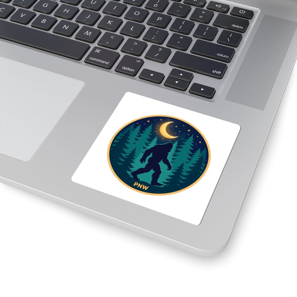 Bigfoot Moonlit Forest Vinyl Sticker