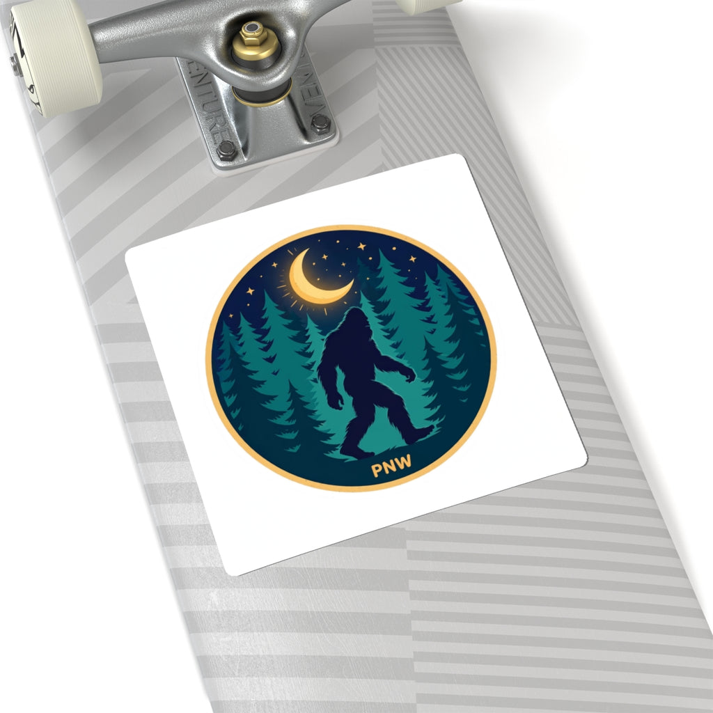 Bigfoot Moonlit Forest Vinyl Sticker