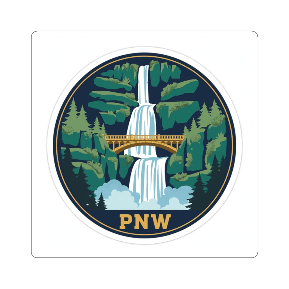 Multnomah Falls Vinyl Sticker