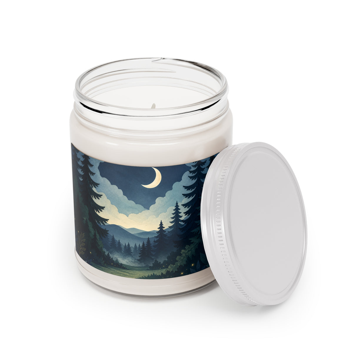 Moonlit Forest Soy Candle, Quiet Pine Woodland Home Decor Gift