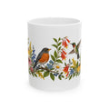 Garden Birds & Wildflowers Ceramic Mug | Nature Lover Gift