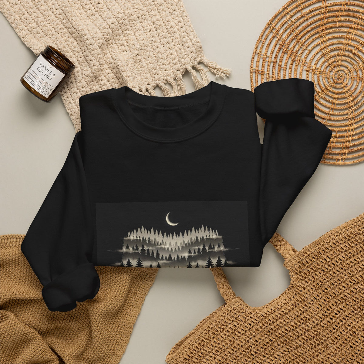 Pacific Northwest Misty Forest Crewneck Sweatshirt
