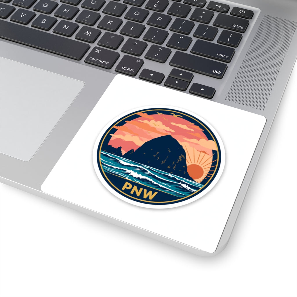 Haystack Rock Sunset Vinyl Sticker