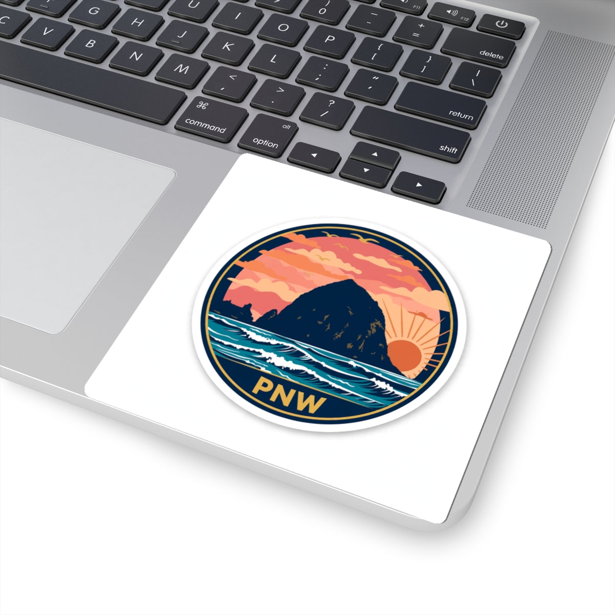 Haystack Rock Sunset Vinyl Sticker