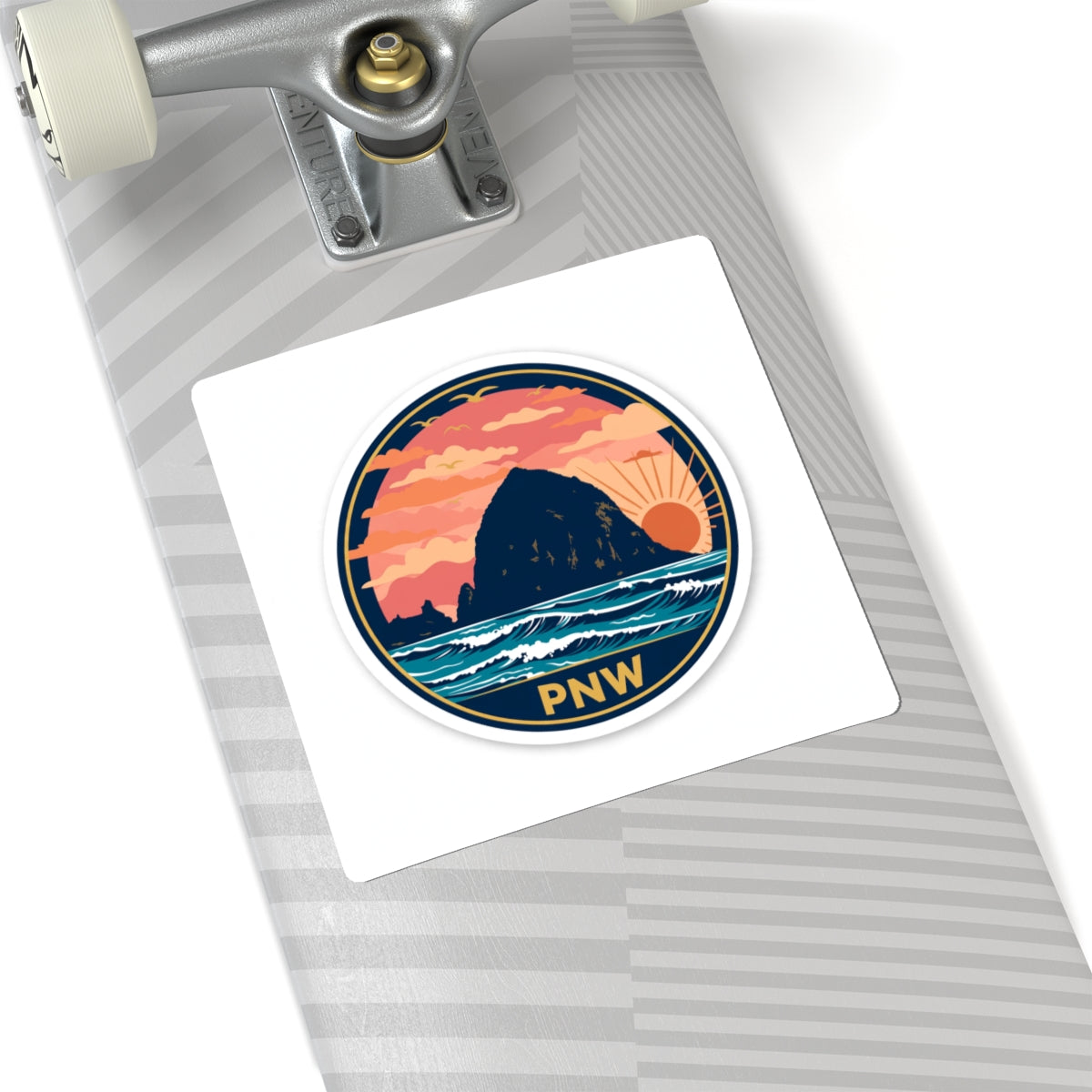 Haystack Rock Sunset Vinyl Sticker