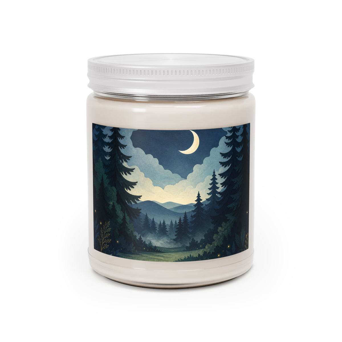 Moonlit Forest Soy Candle, Quiet Pine Woodland Home Decor Gift