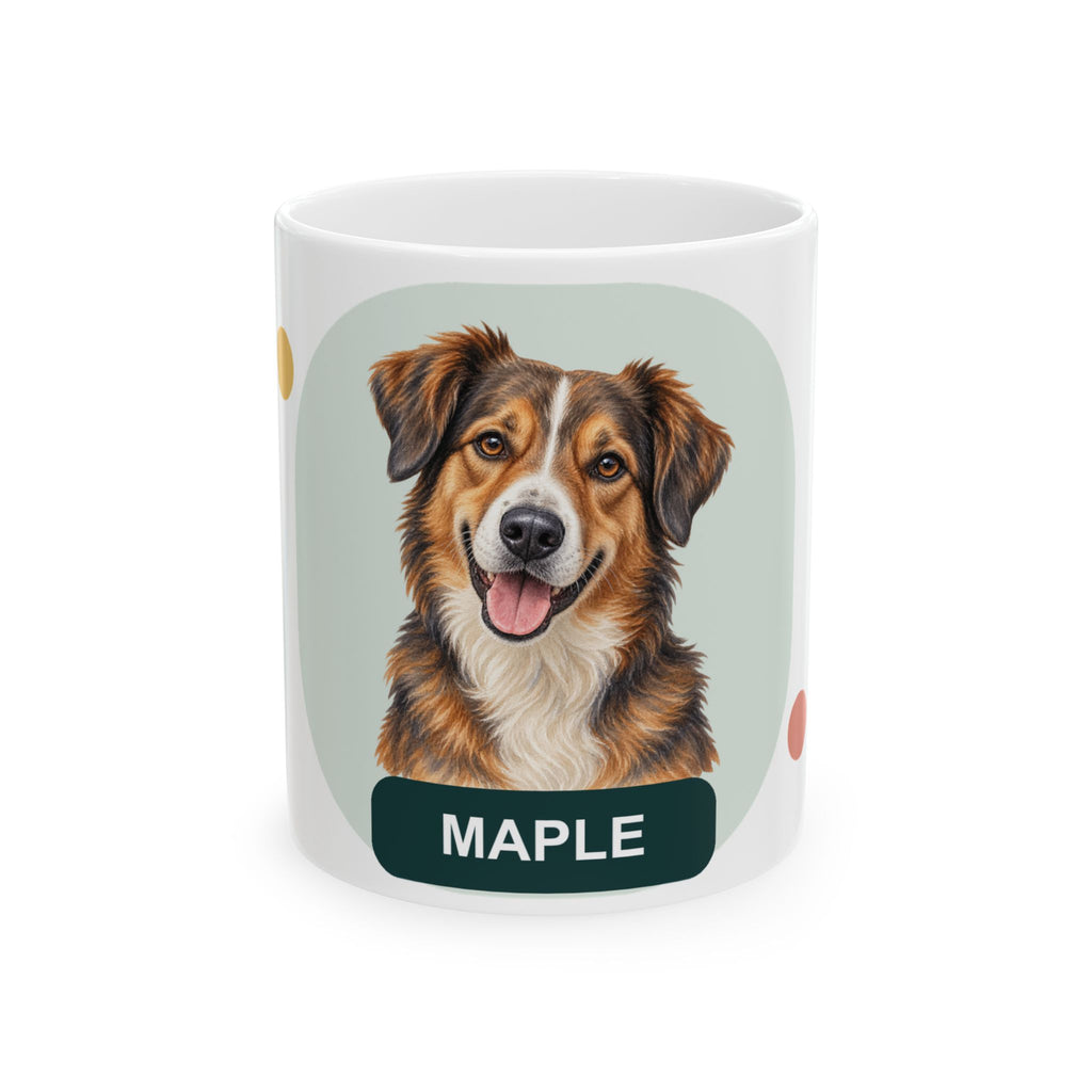 Custom Pet Portrait Mug - Personalized Dog or Cat Photo, 11 oz