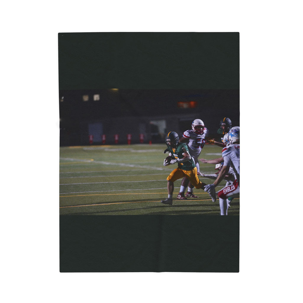 Personalized Football Photo Blanket – 30 × 40 in Velveteen