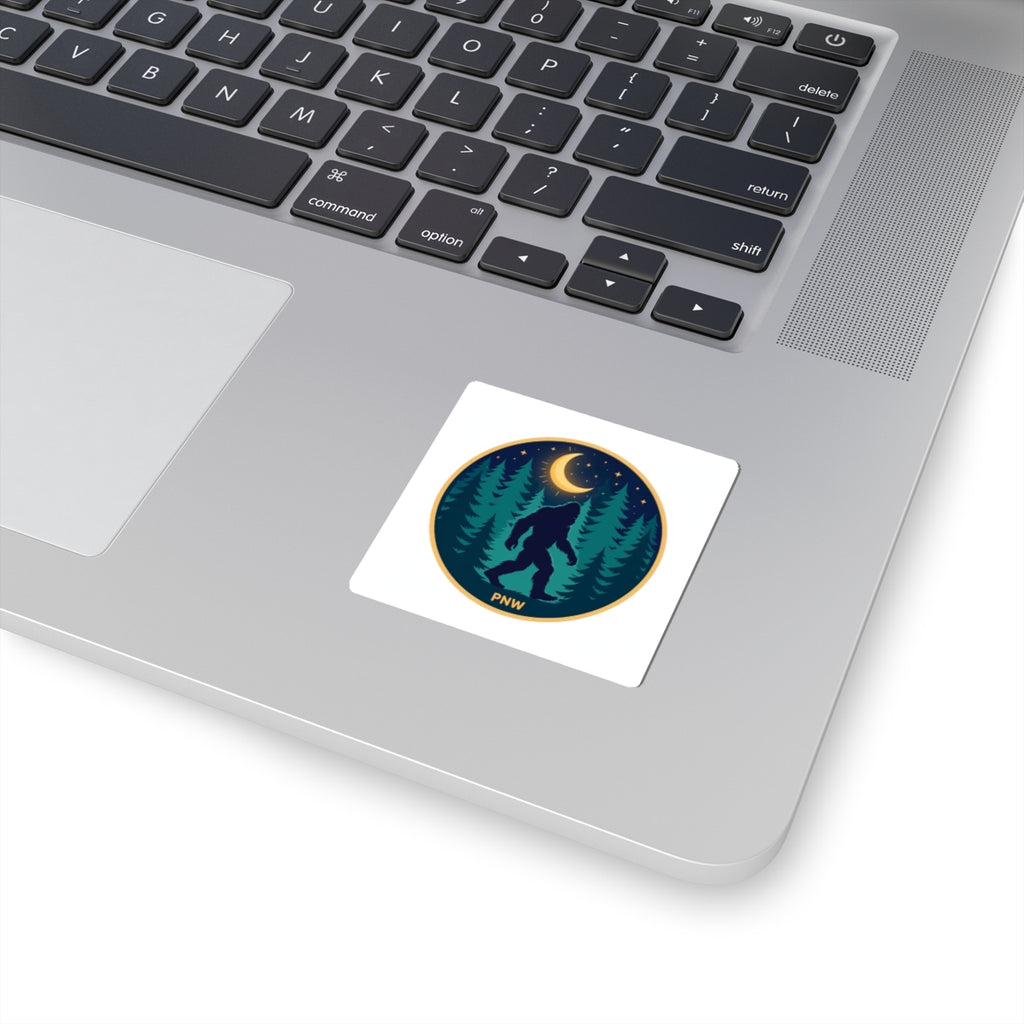 Bigfoot Moonlit Forest Vinyl Sticker