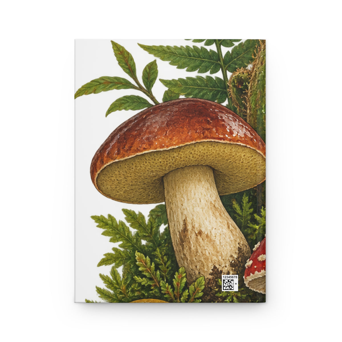 Forest Floor Fern & Mushroom Hardcover Journal, Nature Lover Notebook