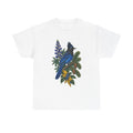 Steller's Jay & Lupine Nature T-Shirt, Pacific Northwest Bird Lover Tee