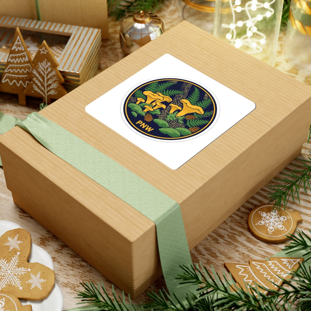 Chanterelle Mushroom Vinyl Sticker