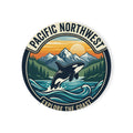 Pacific Northwest Orca Whale Coaster – Explore the Coast Cork-Back Drink Coaster
