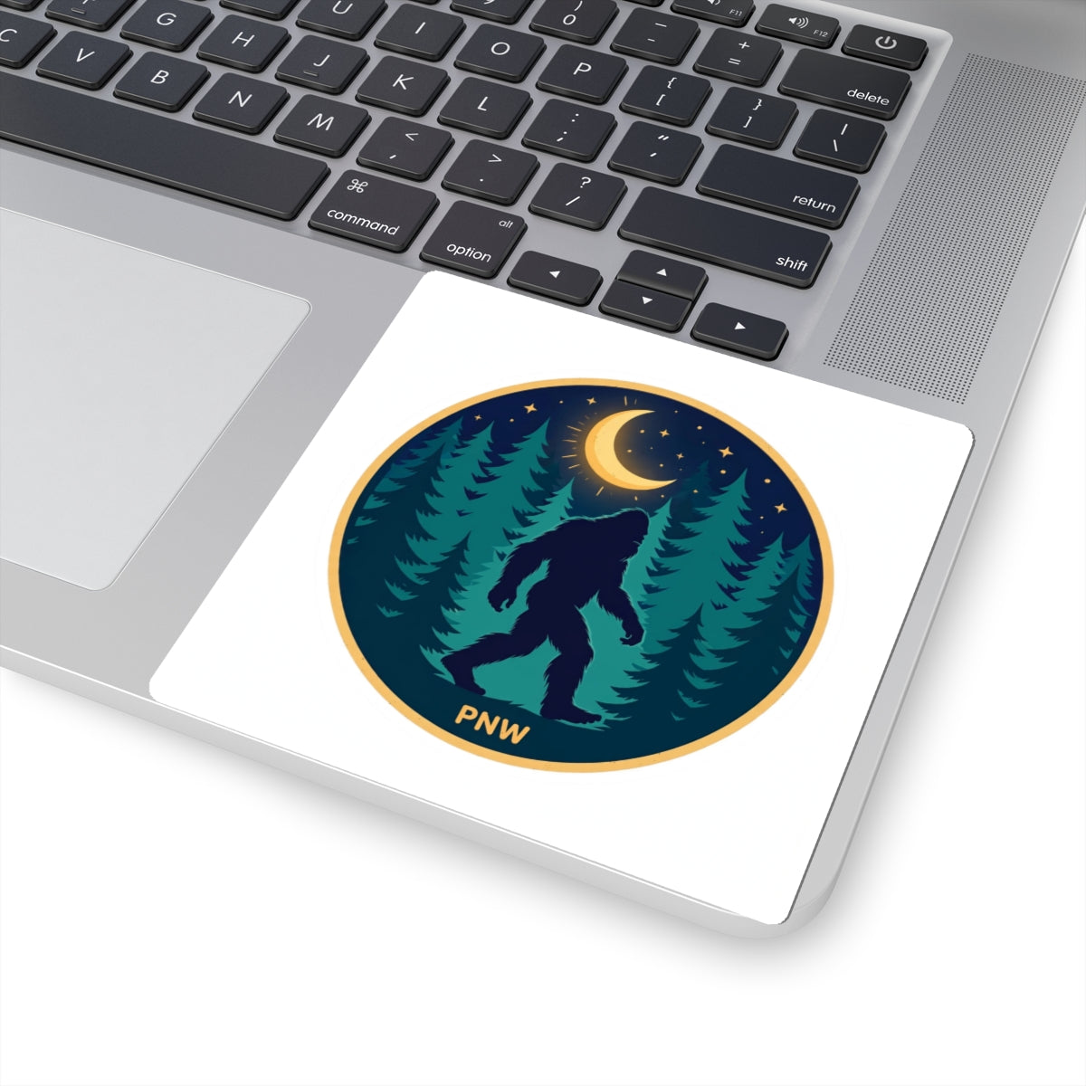 Bigfoot Moonlit Forest Vinyl Sticker