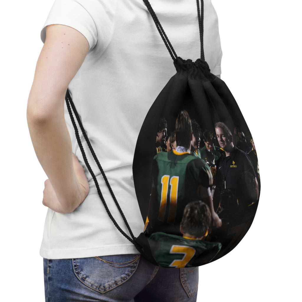 Personalized Football Photo Drawstring Bag