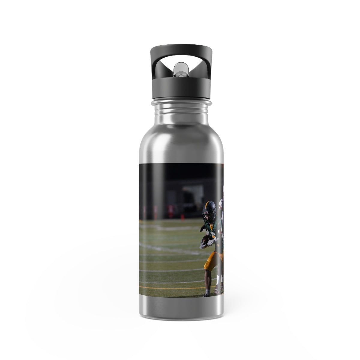 Personalized Football Photo Water Bottle