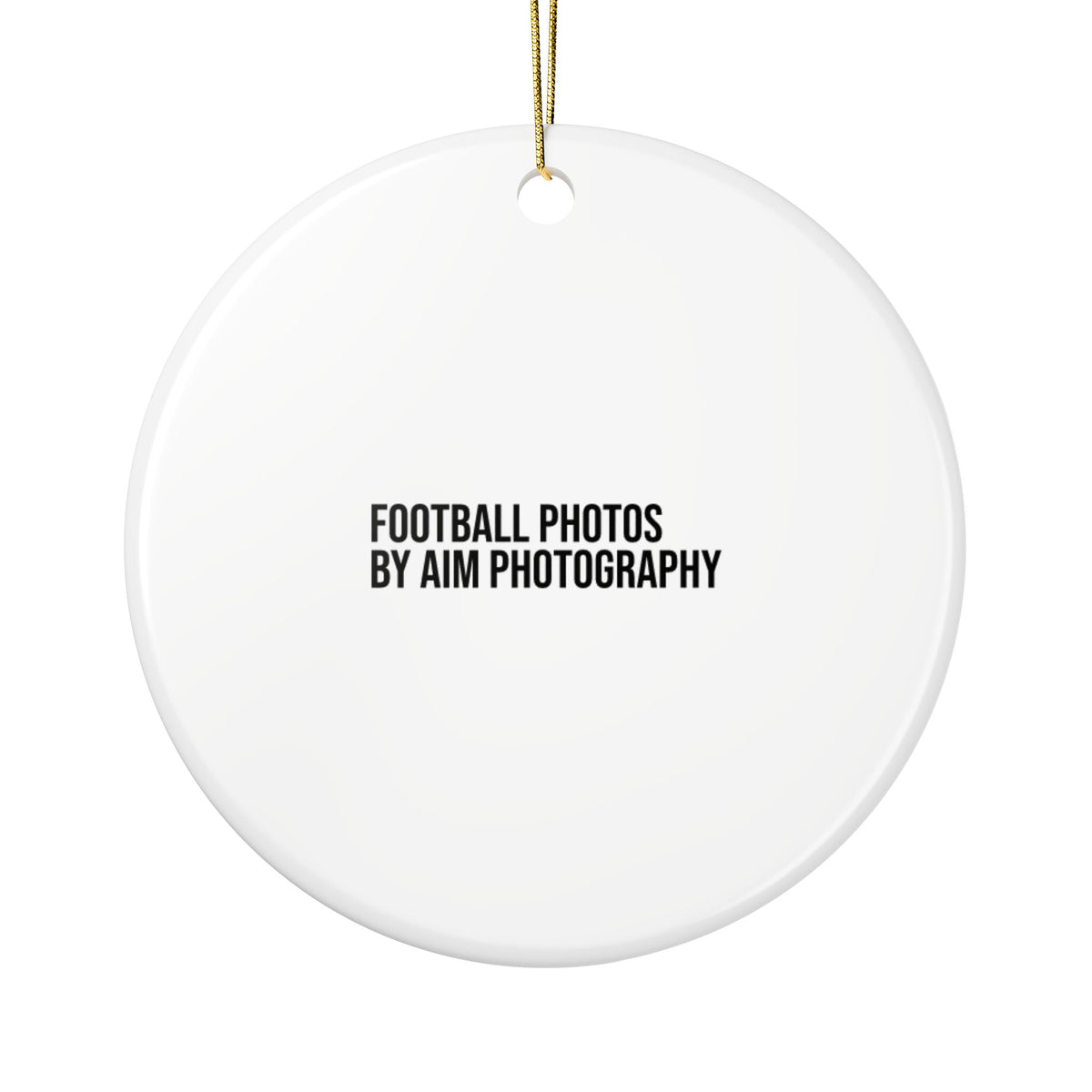 Personalized Football Photo Ornament – Two-Sided Ceramic Keepsake