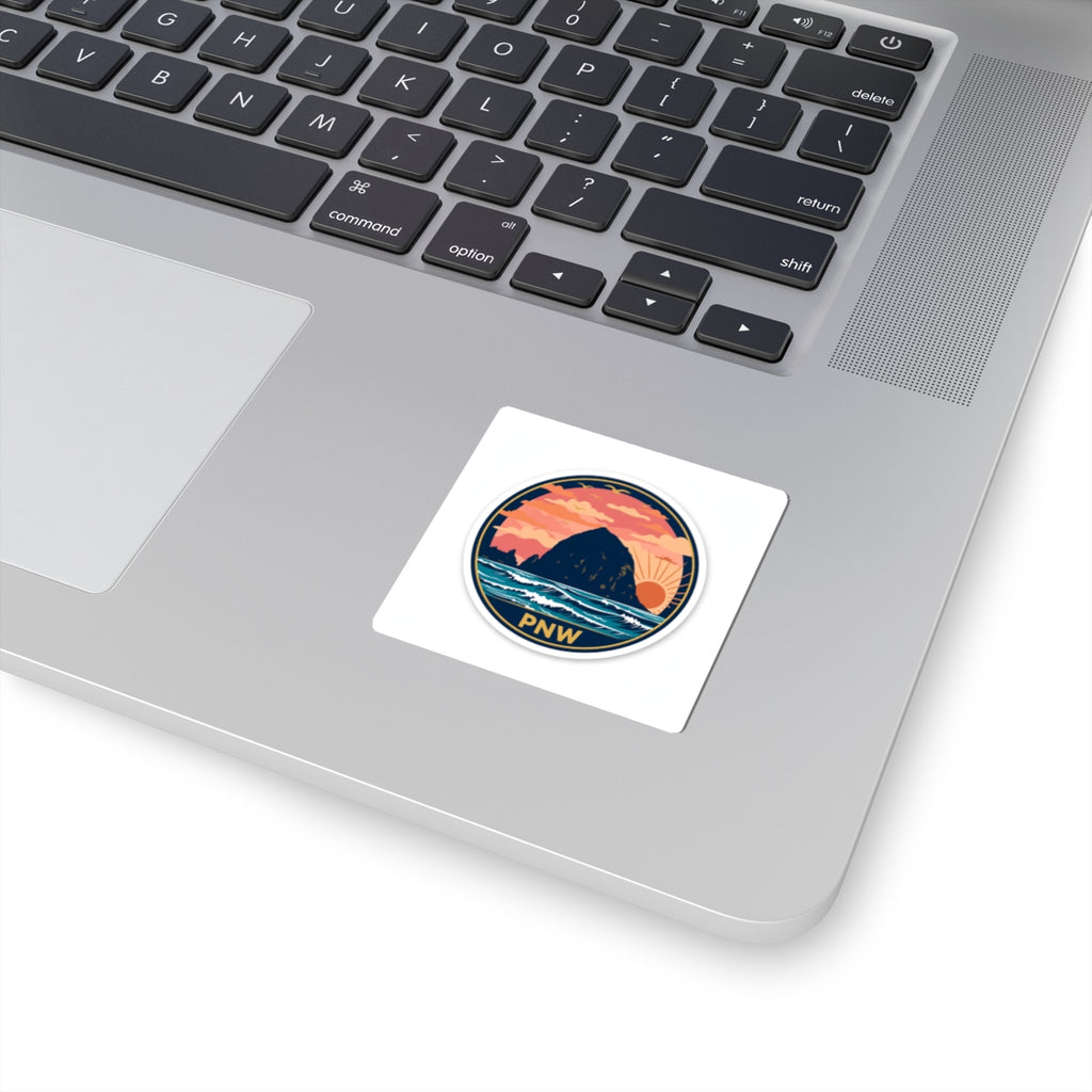 Haystack Rock Sunset Vinyl Sticker