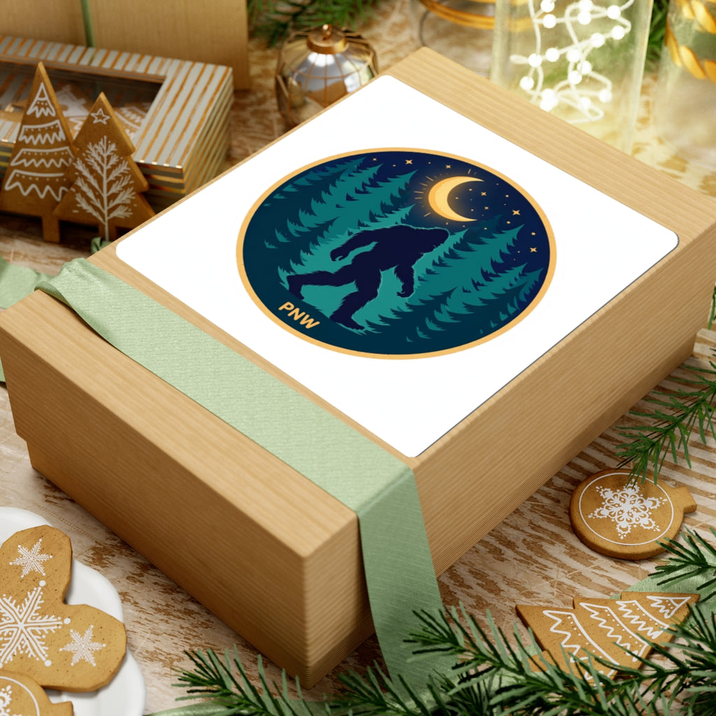 Bigfoot Moonlit Forest Vinyl Sticker