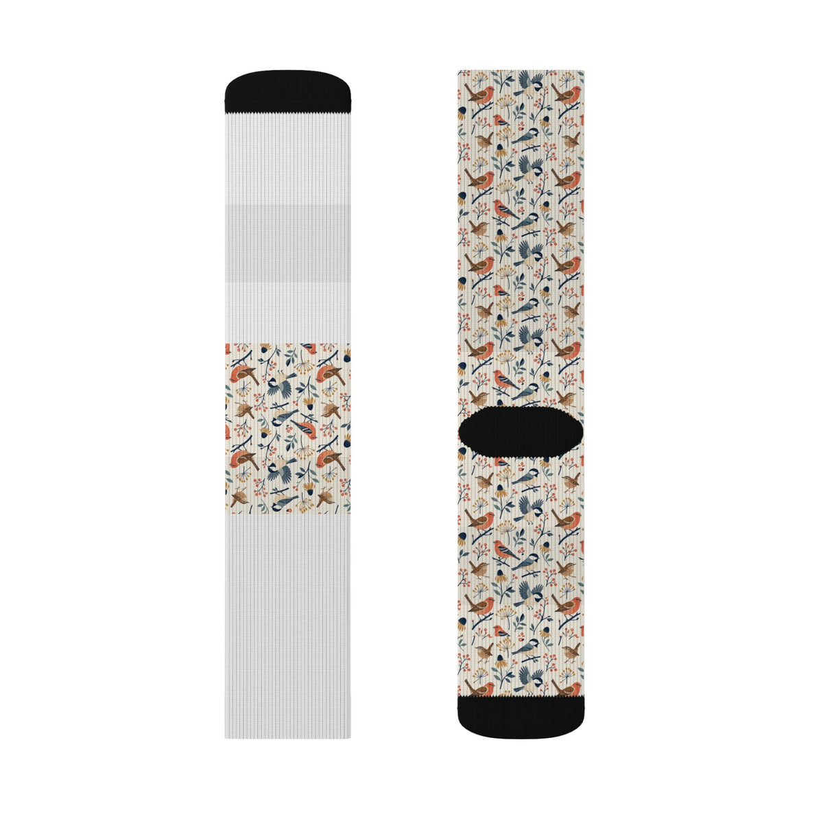 Backyard Bird Steps Sublimation Socks | Birder Nature Gift