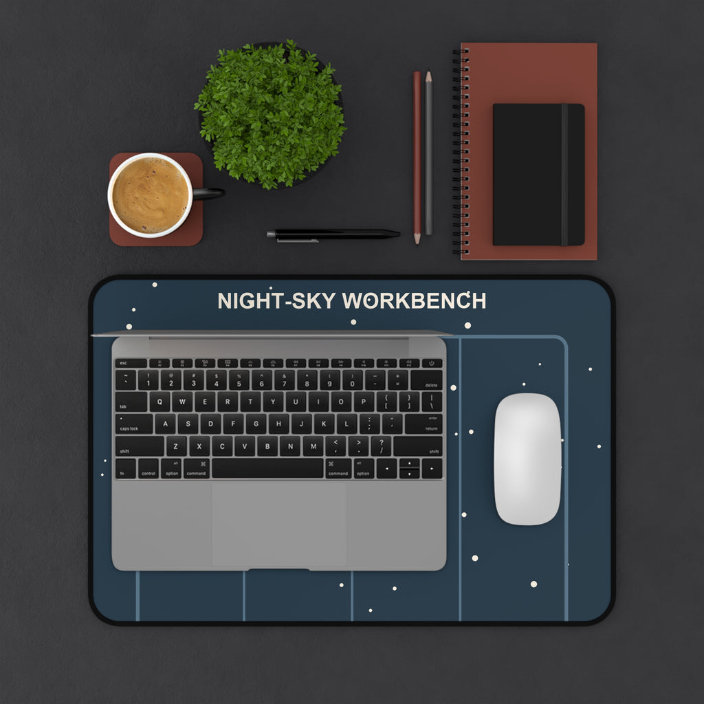 Night-Sky Workbench Astronomy Desk Mat | Celestial Home Office Decor