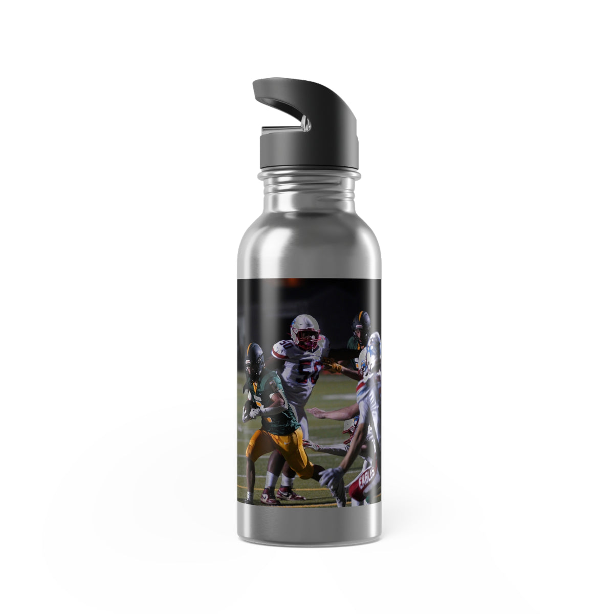 Personalized Football Photo Water Bottle