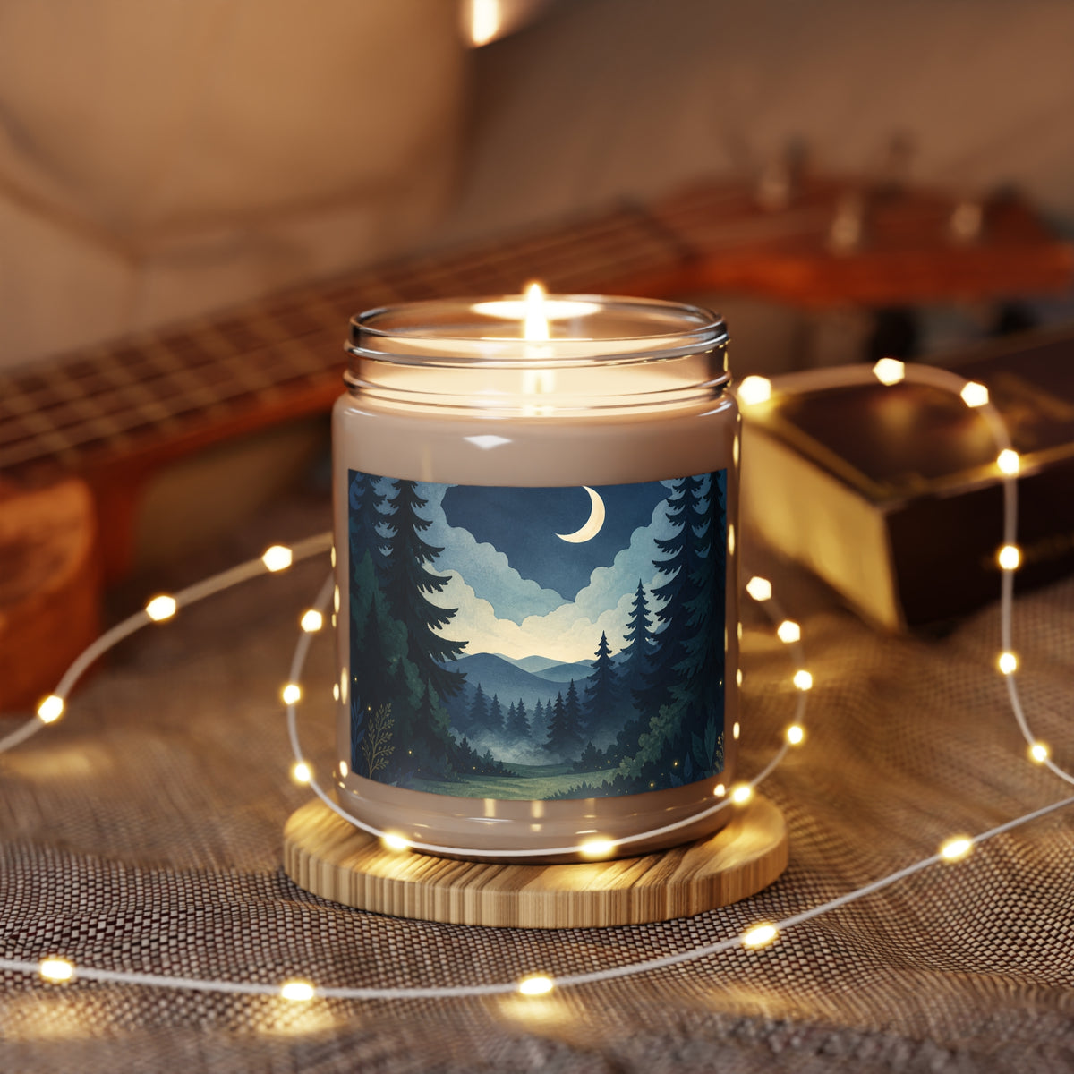 Moonlit Forest Soy Candle, Quiet Pine Woodland Home Decor Gift