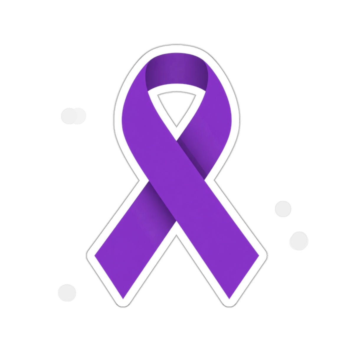 Violet Awareness Ribbon Sticker - Small 2-Inch Water-Resistant Vinyl